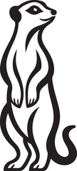 Tribal meerkat standing upright, Animal wildlife tribal meerkat design