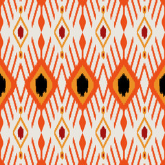 Uzbekistan ikat pattern. Uzbekistan ikat abstract ethnic design. Uzbekistan pattern design for background, wallpaper, textile, art, clothing, wrapping paper, Uzbek style, Uzbek fabric