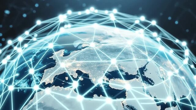 Global Network Connection 4k Stock Video
