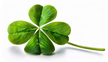 Clover Isolated On White Background St Patrick S Day Symbol Full Depth Of Field