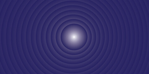 Abstract Concentric Circles Design: Deep Indigo Blue Gradient with Central Radiance.