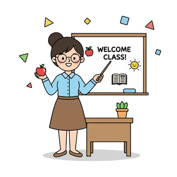 teacher and student in classroom