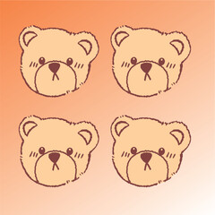 Obraz premium bear four cute baground.eps