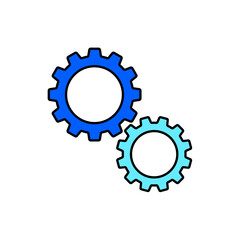 Icon a Gear, isolated against a clean background.