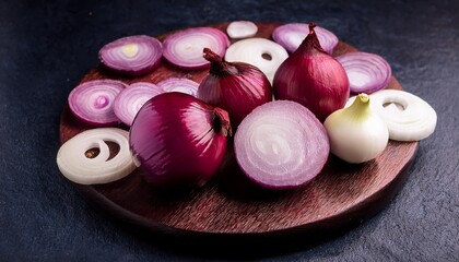 fresh onions white and red onion slices raw onion for cooking and healthy eating ingredient food photo
