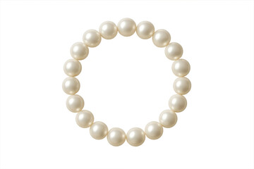 Obraz premium Elegant pearl bracelet isolated on transparent background, luxury jewelry