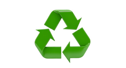 Obraz premium Green Recycling Symbol on Black Background