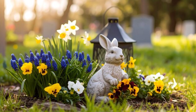 Spring graveside display