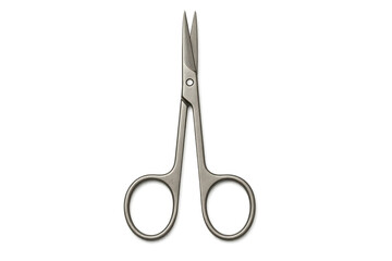 Sharp, precise manicure or cuticle scissors isolated on transparent background
