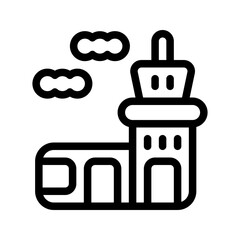 Obraz premium icon airport with style outline