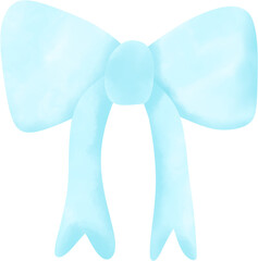 blue ribbon watercolor