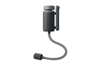 Gray aquarium air pump isolated on transparent background, for fish tank use