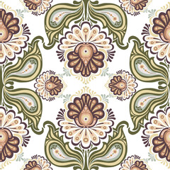 Elegant seamless ornament in soft pastel colors.
