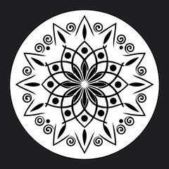 Black Colour garba dance Vector Illustration, Solid White Background (1).eps