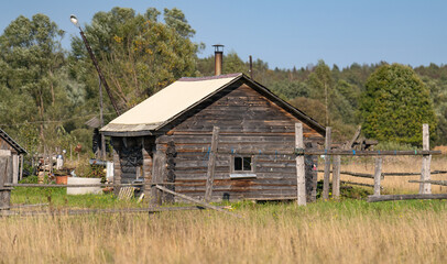 old wooden house in the forest