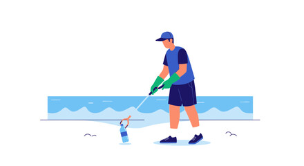 Obraz premium Illustrative Depiction Of Volunteer Dedication Towards Earth Environment Protection Activities