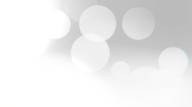 White bokeh motion graphic plain background with glowing blur and elegant abstract light leak design