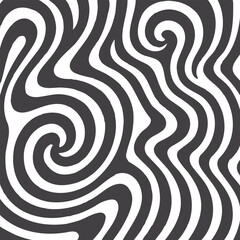 Abstract Psychedelic Organic Lines Pattern Background, Seamless Wavy Vector Texture, Retro Trippy Design, Decorative Geometric Curve Illustration, Modern Minimal Surface Art