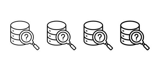 Database Multiple Line Icon Element