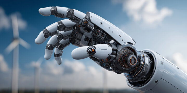 Innovative decarbonization technologies investment renewable energy site digital artwork futuristic environment close-up view sustainability concept