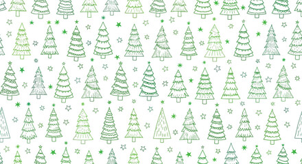 Christmas tree pattern green holiday season design
