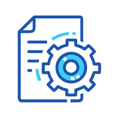 Obraz premium Document configuration settings icon for process automation and system management optimization tasks