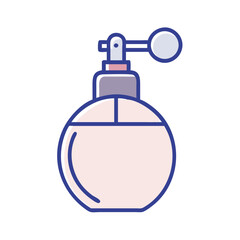 Obraz premium Elegant perfume bottle vector illustration for beauty products fragrance and cosmetic packaging designs vector