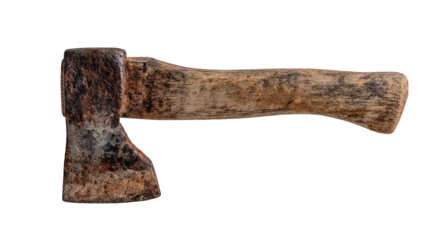 Rusty Axe Isolated On Black Background
