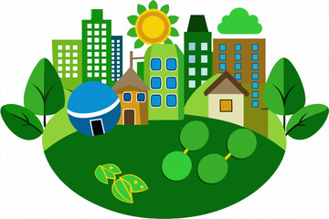Fototapeta premium vector illustration of a city