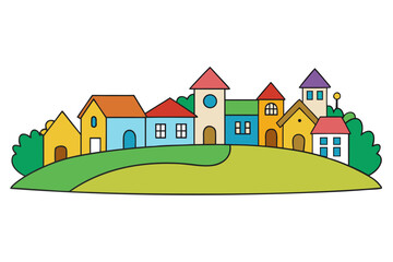 vector illustration of houses