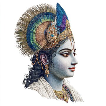 Celebrating cultural heritage hindu goddess portrait india digital art artistic side view mythology