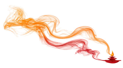 Abstract Orange And Red Smoke Design Element