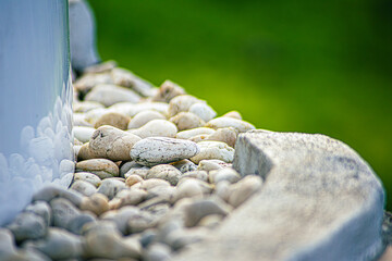Blur two tone pebbles for background or text.