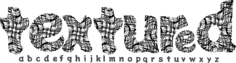 Textured Hand-Drawn Font – Rough Artistic Display Typeface