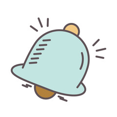 hand drawing outline bell