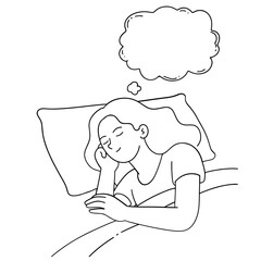 Young woman dreaming