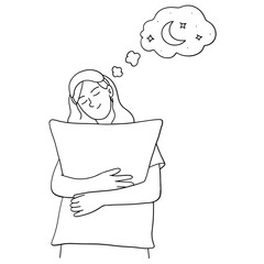 Young women sweet dream