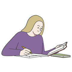 the girl studies seriously