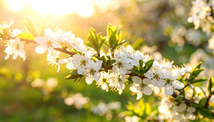 Obraz premium Spring blossoms in soft sunlight