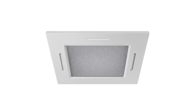 Ceiling light panel with modern design and soft gray finish  