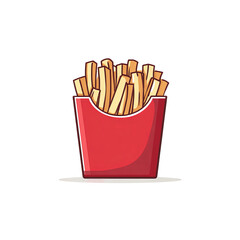 crispy French fries fast food vector design
