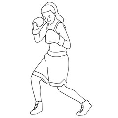 Women boxing
