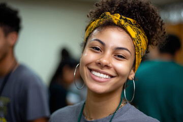 Students in Brazil attending educational activity for Black Consciousness Day,