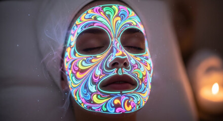 Fototapeta premium Futuristic Digital Soccer Ball in a High-Tech Arena