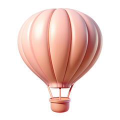Obraz premium 3d pink hot air balloon isolated on transparent background