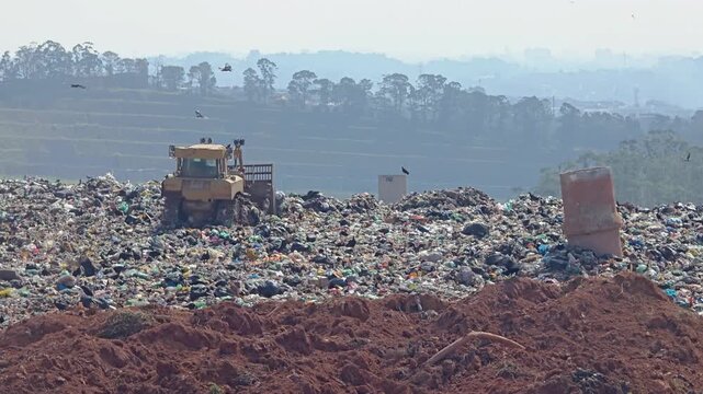 Landfill site Bulldozer Environmental Pollution Waste Disposal Leveling