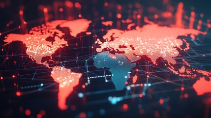 A dynamic depiction of the global business network featuring diverse professionals engaged in international collaboration.