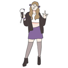 Kpop fans concert holding lightstick