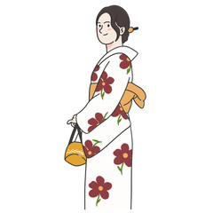 Japanese girl in kimono