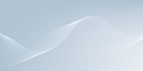 Abstract blue gradient background with shining lines waves. Minimalist background for banner, poster, cover, brochure, flyer, website